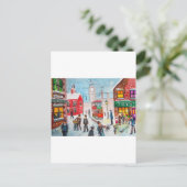 雪のシーン冬の煙突はGブ絵画ースを掃引 ポストカード (スタンド正面)