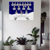 雪のシーン家族の木の写真の祖先引用文 ポスター