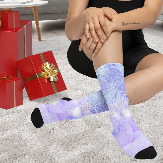 雪のシーン(オーナメントと青ティント雪) ソックス