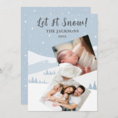 雪のシーン　写真　ホリデーカード シーズンカード (正面/裏面)