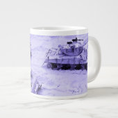 雪のジオラマ·マグのドイツ戦車 ジャンボコーヒーマグカップ (正面右)