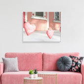 雪のジンジャーブレッドハート- Martha's Vineyard キャンバスプリント (インサイチュ (リビング))