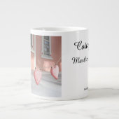 雪のジンジャーブレッドハート- Martha's Vineyard ジャンボコーヒーマグカップ (正面)