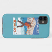 雪のスキーヴィンテージ旅行2を運んでいるスキーヤー Case-Mate iPhoneケース (裏面(横))