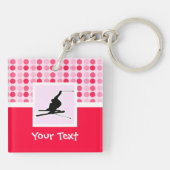 雪のスキー キーホルダー (裏面)