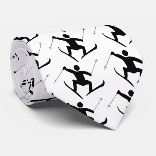 雪のスキー ネクタイ (ロール)