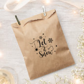 雪のスクリプト冬のクリスマスの休日の好意を許可 フェイバーバッグ (クリップ留めされた状態)