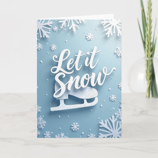 雪のスケートカード カード (正面)