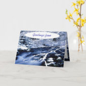 雪のストリーム –  カード (黄色い花)