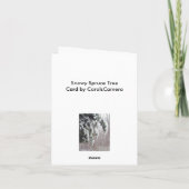 雪のスプルースのノートカード カード (裏面)