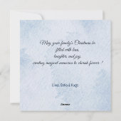 雪のスマイル＆ホリデーチェア クリスマスカード (裏面)