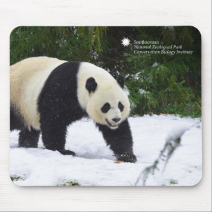雪のスミソニアン ジャイアントパンダ マウスパッド