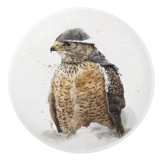 雪のセラミックのノブの準備ができている セラミックノブ (正面)