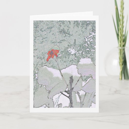 雪のゼラニウム カード (正面)