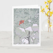 雪のゼラニウム カード (黄色い花)