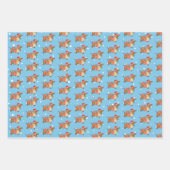 雪のソーセージの犬を介してダックスシュント ラッピングペーパーシート (正面2)