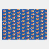 雪のソーセージの犬を介してダックスシュント ラッピングペーパーシート (正面)