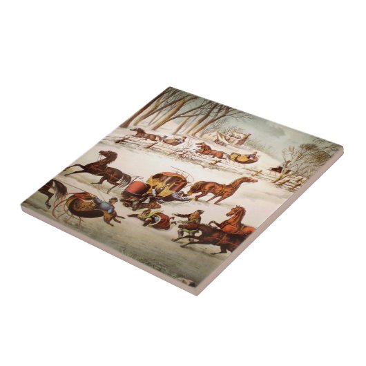 雪のタイルに流れ出る タイル (側面)