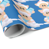 雪のタイル遊張りクリスマスピグの包装紙 ラッピングペーパー (ロールコーナー)