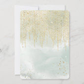 雪のダイヤモンド壁紙、黄金の装飾 招待状 (裏面)