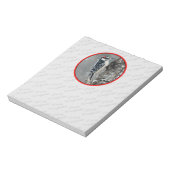 雪のダウンウッドペッカー – オリジナル写真 ノートパッド (回転)