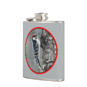 雪のダウンウッドペッカー – オリジナル写真 フラスク (左)