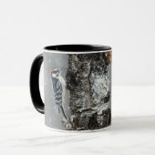 雪のダウンウッドペッカー – オリジナル写真 マグカップ (正面左)