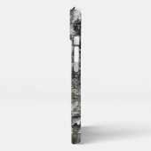 雪のダウンウッドペッカー – オリジナル写真 iPhoneケース (左側面)