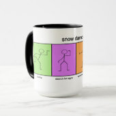 雪のダンスの雪日のコーヒー・マグ マグカップ (正面左)