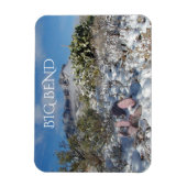 雪のチソス山脈、大きな曲げ マグネット (縦)