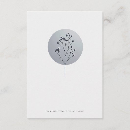 雪のツイグウェディングの詳細カード エンクロージャーカード (裏面)