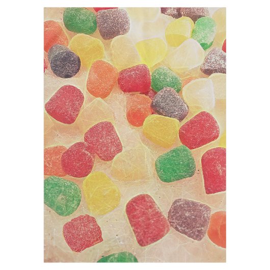 雪のテーブルの布の中のグムドロップ テーブルクロス (正面)