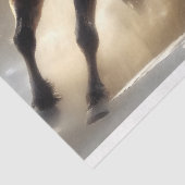 雪のデコパージュで暗い馬の群れ 薄葉紙 (詳細)