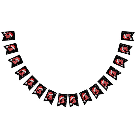 雪のデコレションバナー バンティングフラッグ (全)