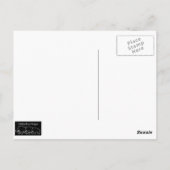 雪のトナカイプリント葉書 ポストカード (裏面)