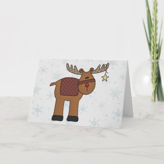 雪のトナカイ シーズンカード (正面)