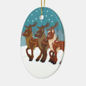 雪のトナカイ セラミックオーナメント (左)