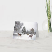 雪のトナカイ ノートカード (正面)