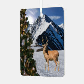 雪のトナカイ メタルオーナメント (正面左)