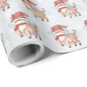 雪のトナカイ ラッピングペーパー (ロールコーナー)