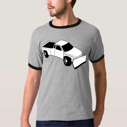雪のトラックのすき Tシャツ (正面)