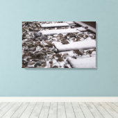 雪のトラック（キャンバス） キャンバスプリント (インサイチュ (ウッドフロア))