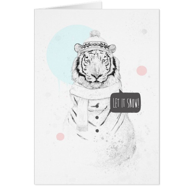 雪のトラ (正面)