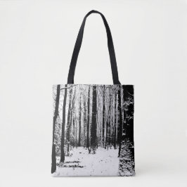 雪のトートバックの木 トートバッグ