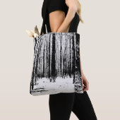 雪のトートバックの木 トートバッグ (クローズアップ)