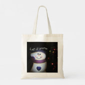 雪のトートバッグにする トートバッグ (裏面)