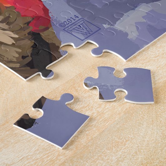 雪のドイツのシェパードの調査そして救助 ジグソーパズル (側面)