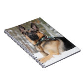 雪のドイツの羊飼い ノートブック (右側)