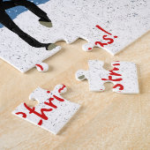 雪のドレスセージの馬のクリスマス ジグソーパズル (側面)