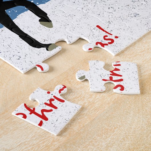 雪のドレスセージの馬のクリスマス ジグソーパズル (側面)